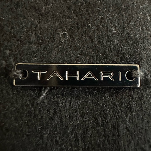 Tahari Elliot Black Wool Blend Wrap Coat Size L NWT - Picture 8 of 10